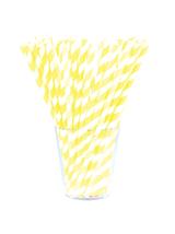 Słomki papierowe - paski (144 szt.) żółte - FSC Mix Credit