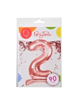 Balon foliowy cyferka XXL stojący nr 2