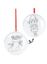 Zestaw zrób to sam z otwieraną bombką i kolorowanką