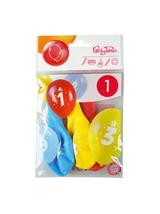 Balony z nadrukiem cyferki - 1 (3 szt.)