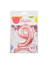 Balon foliowy cyferka XXL stojący nr 9