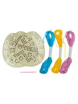 Drewniany zestaw kreatywny - pisanki z haftem