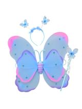 Komplet skrzydełka motyla niebieski