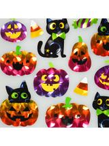 Kolorowe metalizowane naklejki halloweenowe