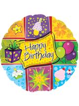 Balon foliowy urodzinowy/wielkie party - mix wzorów