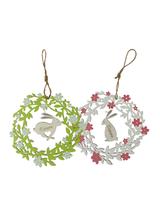 Drewniany wieniec z króliczkiem - FSC 100%