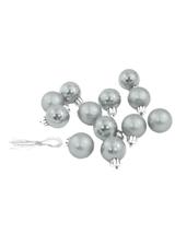 Bombki nietłukące w tubie 3 cm (12 szt.) srebrne