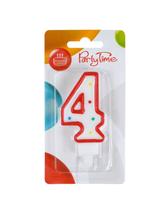 Świeczka cyferka - kropki nr 4