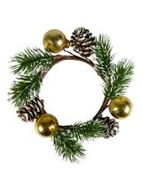 Świąteczny stroik na świeczkę