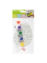 Pisanki do malowania (zestaw z farbkami i pędzelkiem) (4 szt.)