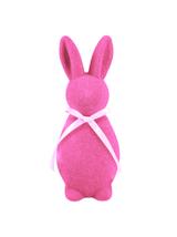 Zajączek flokowany - z kokardką