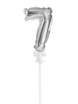 Balon foliowy na patyczku nr 7 srebrny