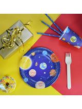 Talerze papierowe - Galaxy (8 szt.) - FSC Mix Credit