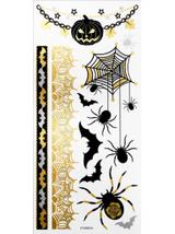 Metaliczne tatuaże halloweenowe