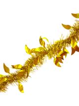 Łańcuch dekoracyjny matowy - listki złoty