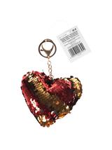 Breloczek serduszko - cekiny dwustronne