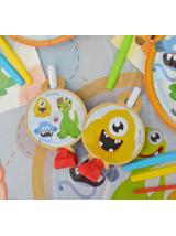 Gwizdki medalion - Pillow Monsters (6 szt.)