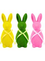 Zajączek flokowany - z kokardką