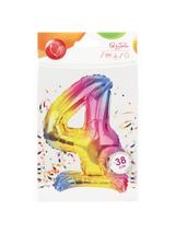 Balon foliowy cyferka stojący nr 4