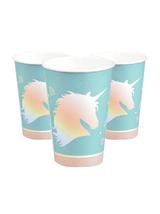 Kubki papierowe - Jednorożec (8 szt.)