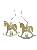Drewniana zawieszka - koń na biegunach