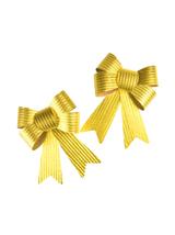 Zestaw kokard dekoracyjnych - prążki (2 szt.) złotych