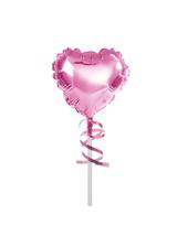 Balon foliowy na patyczku serce różowy