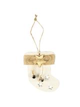 Drewniana zawieszka z dzwoneczkami