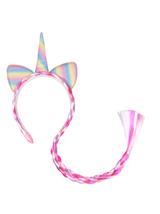 Opaska jednorożec z warkoczem