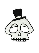 Maska na Halloween (flokowana) - Czaszka