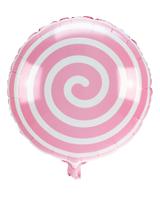 Balon foliowy lizak jasnoróżowy