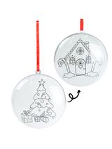 Zestaw zrób to sam z otwieraną bombką i kolorowanką