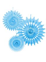 Rozety dekoracyjne (3 szt.) niebieskie - FSC Mix Credit