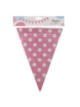 Girlanda kropki - różowa
