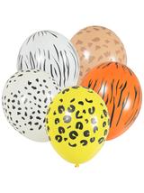 Balony z nadrukiem zwierzęcym (5 szt.)