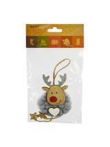 Drewniana zawieszka z wełną