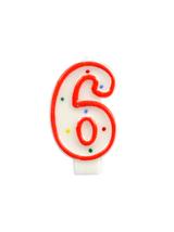 Świeczka cyferka - kropki nr 6
