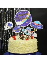 Dekoracja tortu - Galaxy (5 szt.)