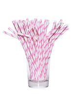 Słomki papierowe łamane różowe (12 szt.) - FSC Mix Credit