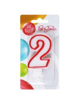 Świeczka cyferka nr 2 czerwona