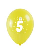 Balony z nadrukiem cyferki - 5 (3 szt.)