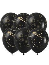 Balony okazjonalne ze złotym nadrukiem (6 szt.)