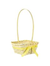 Pastelowy koszyczek wielkanocny z kokardką