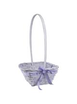 Pastelowy koszyczek wielkanocny z kokardką