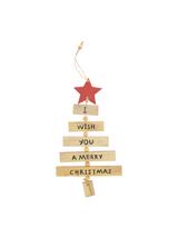 Drewniana zawieszka - choinka - FSC 100%