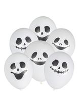 Balony z halloweenowym nadrukiem - duszki (6 szt.)