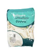 Balony serca białe (100 szt.)