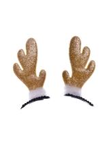 Brokatowe rogi renifera (2 szt.) złote