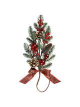 Stroik wiszący z kokardą w kratę