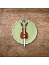 Filcowe etui na sztućce - zajączki (2 szt.)